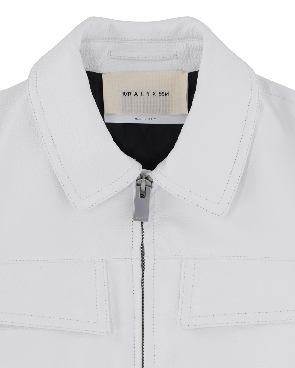 MARK FLOOD WHITE LEATHER POLICE JACKET