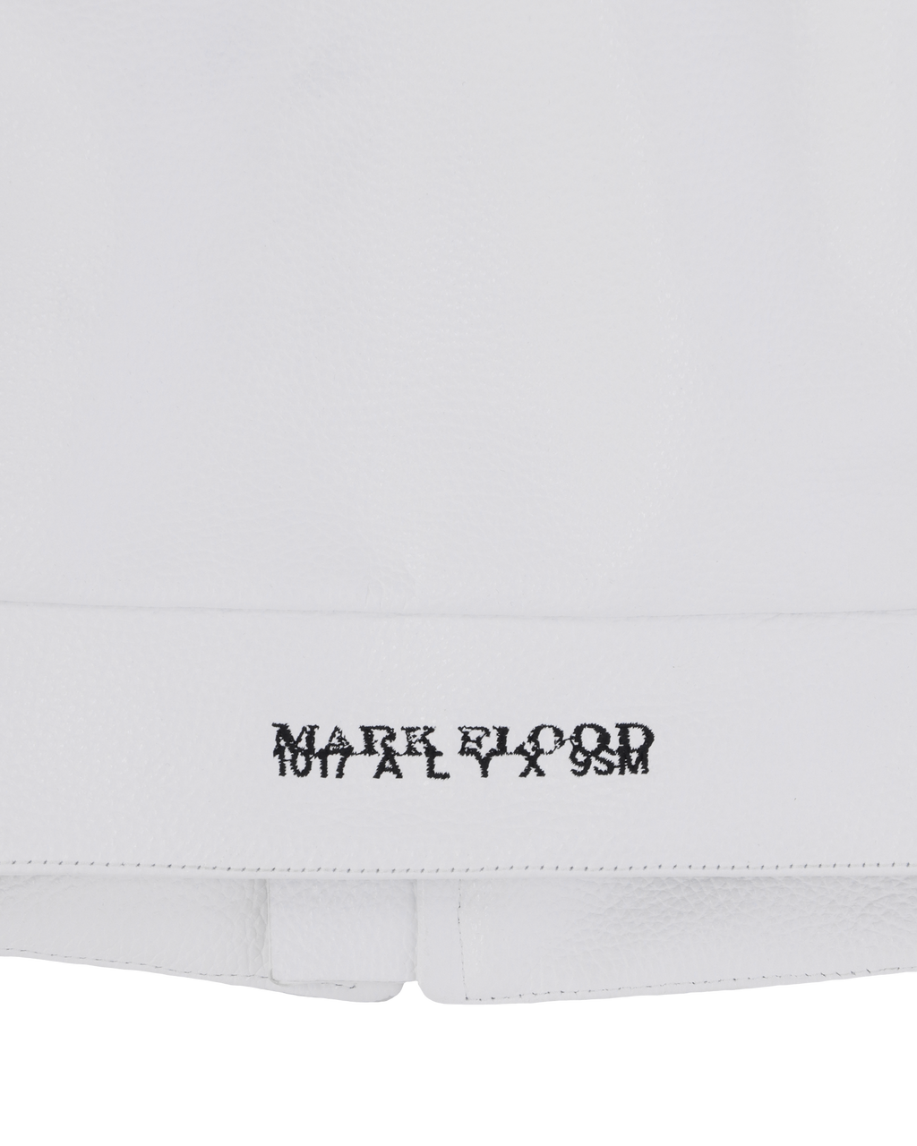 MARK FLOOD WHITE LEATHER POLICE JACKET