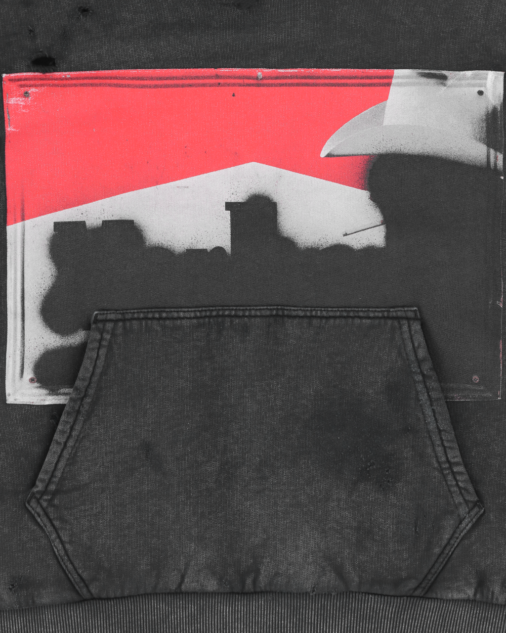 DESTROYED MARK FLOOD BOX HOODIE