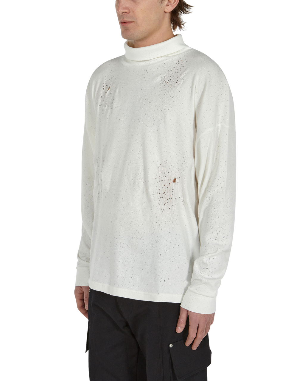 DISTRESSED ROLL NECK