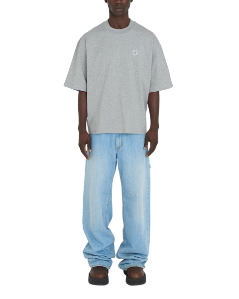 豊富なギフト 1017 ALYX 9SM | GREY OVERSIZED EMBROIDERED LOGO T-SHIRT | T スーツ・フォーマル・ドレス