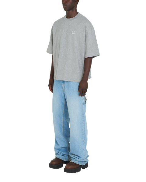 1017 ALYX 9SM | GREY OVERSIZED EMBROIDERED LOGO T-SHIRT | T