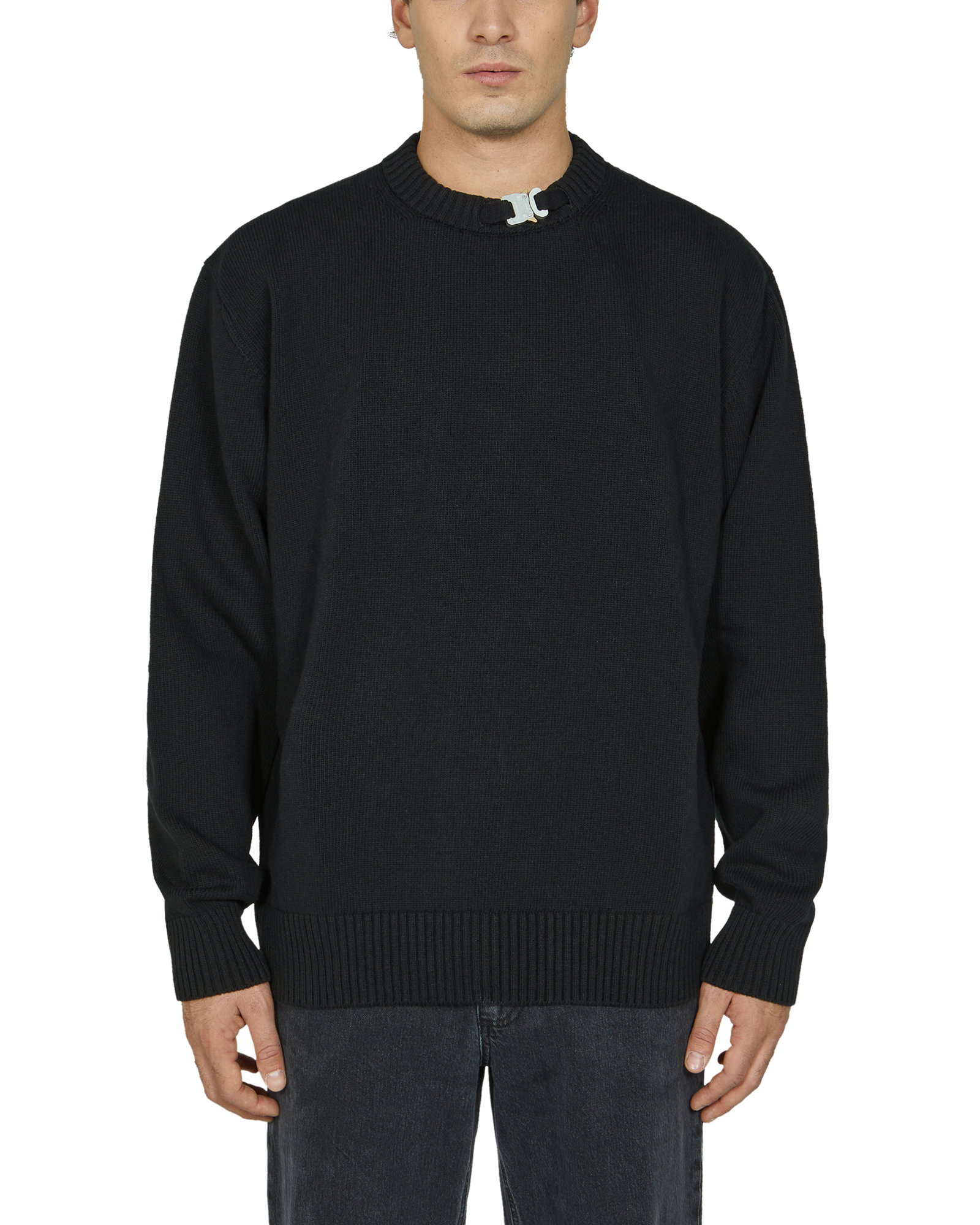 BUCKLE COLLAR CREWNECK