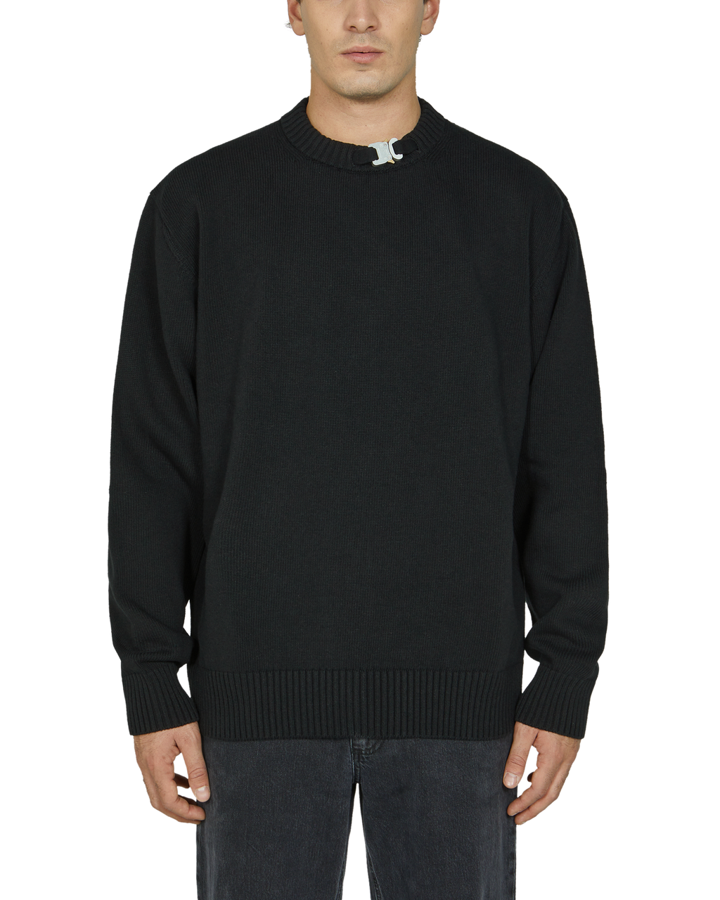 BUCKLE COLLAR CREWNECK