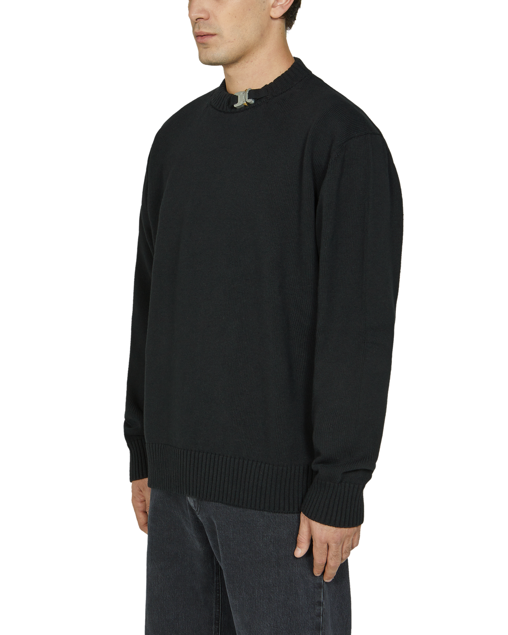 BUCKLE COLLAR CREWNECK