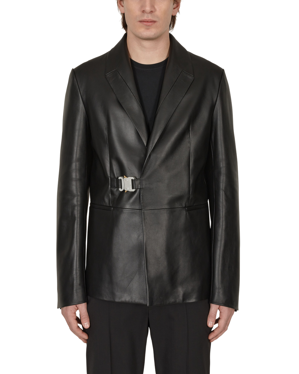 LEATHER BUCKLE BLAZER