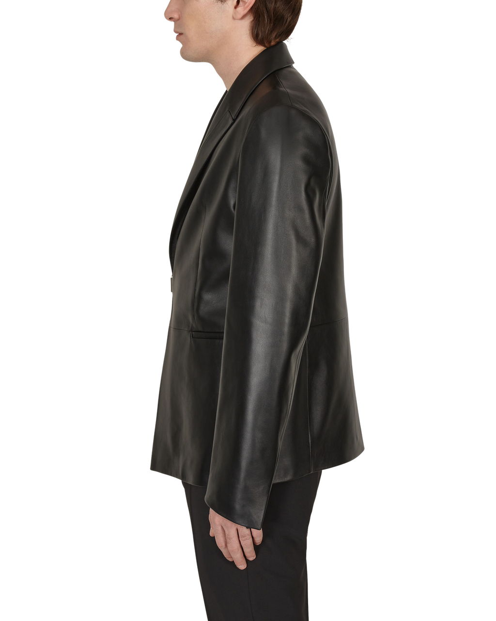 LEATHER BUCKLE BLAZER