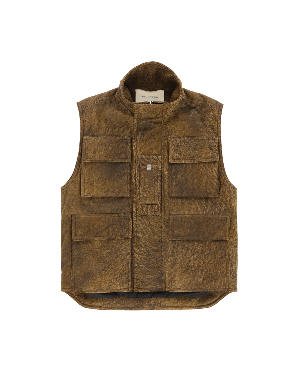 TREATED LEATHER CARGO VEST