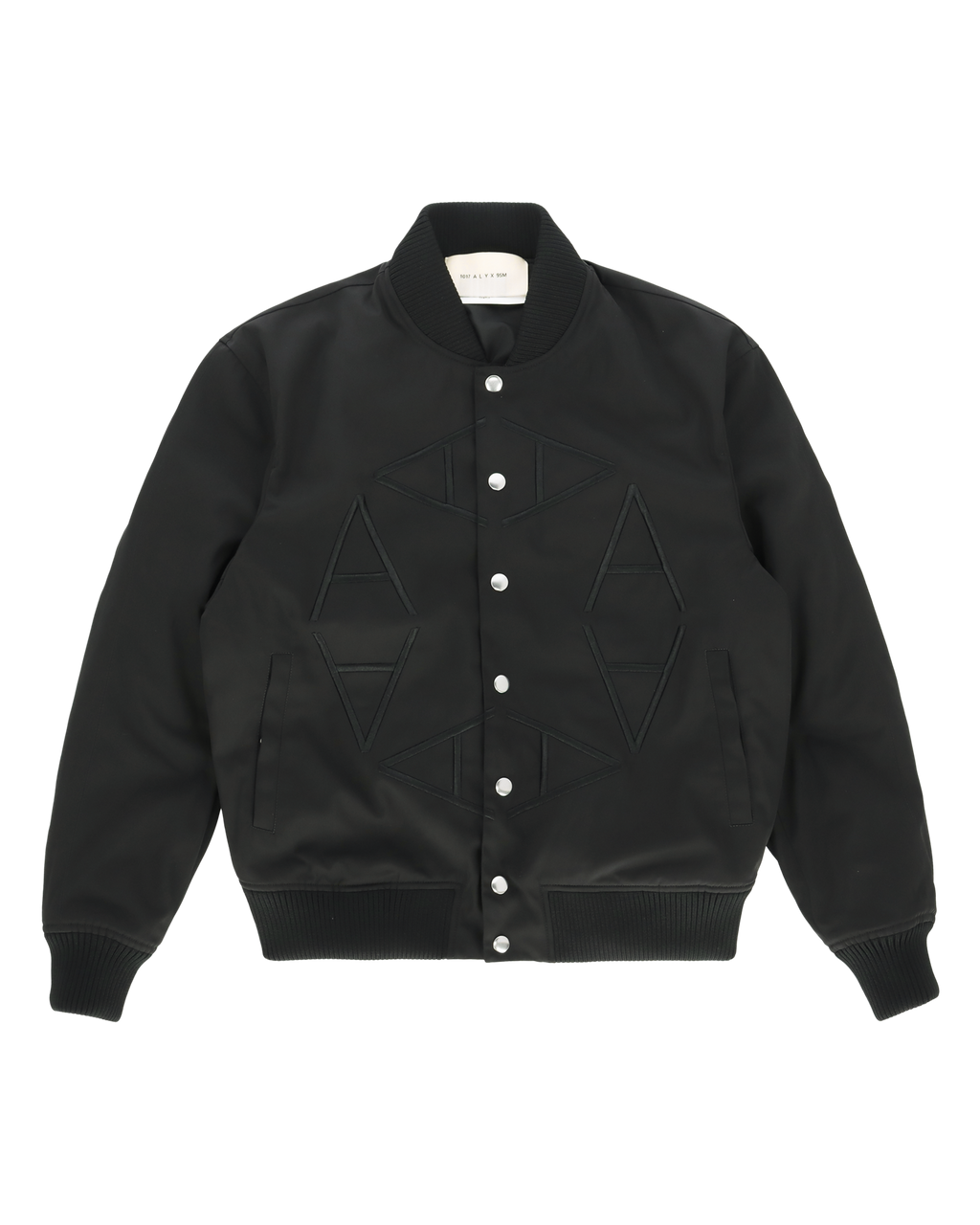 NYLON LOGO VARSITY JACKET