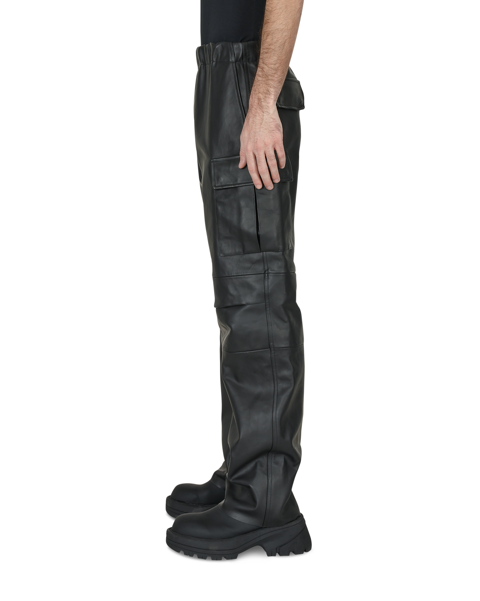 LEATHER CARGO PANT