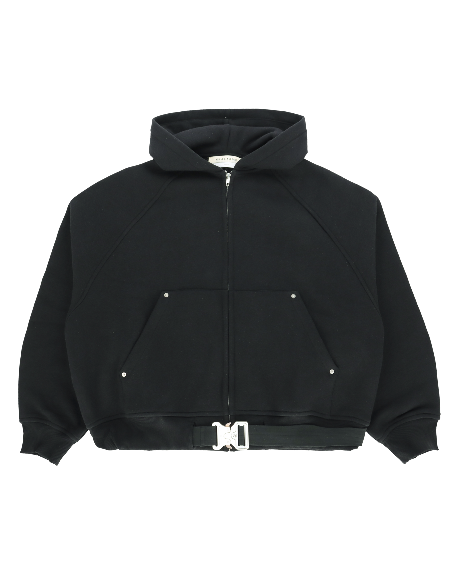 BELTED BUCKLE ZIP HOODIE