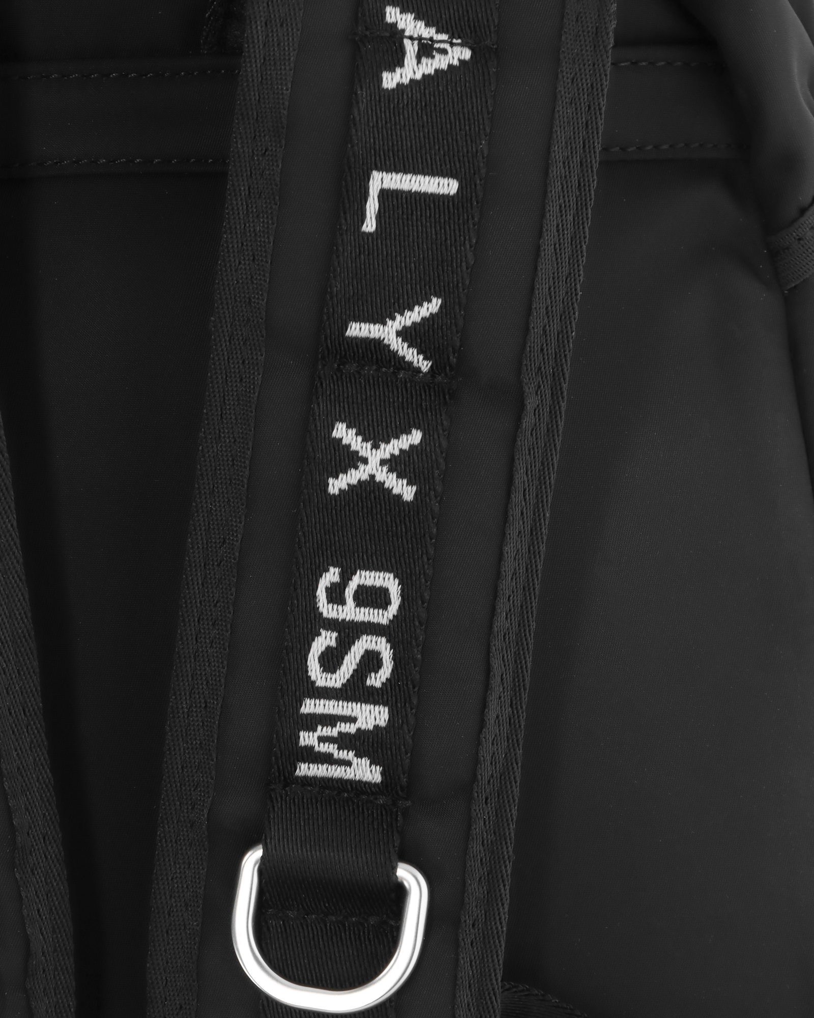 1017 ALYX 9SM Backpack - X Black Nylon Backpack With Rollercoaster