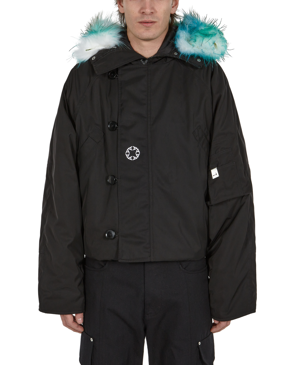 NYLON LOGO PARKA WITH PRINT