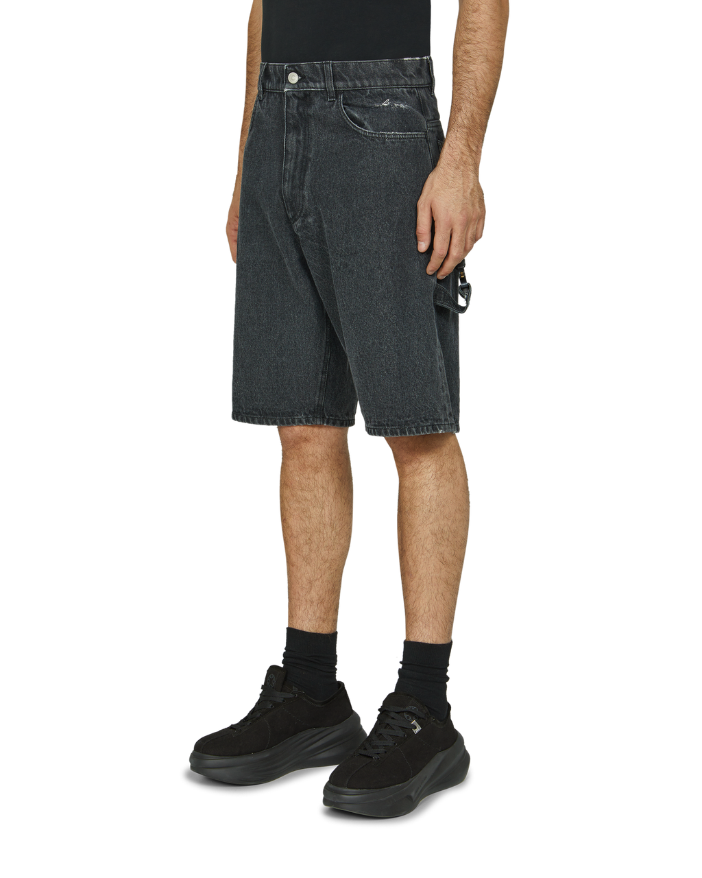 DISTRESSED CARPENTER SHORTS WITH BUCKLE