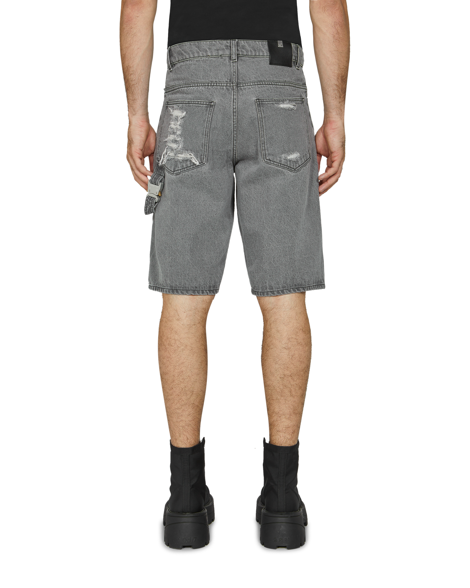 DISTRESSED CARPENTER SHORTS WITH BUCKLE