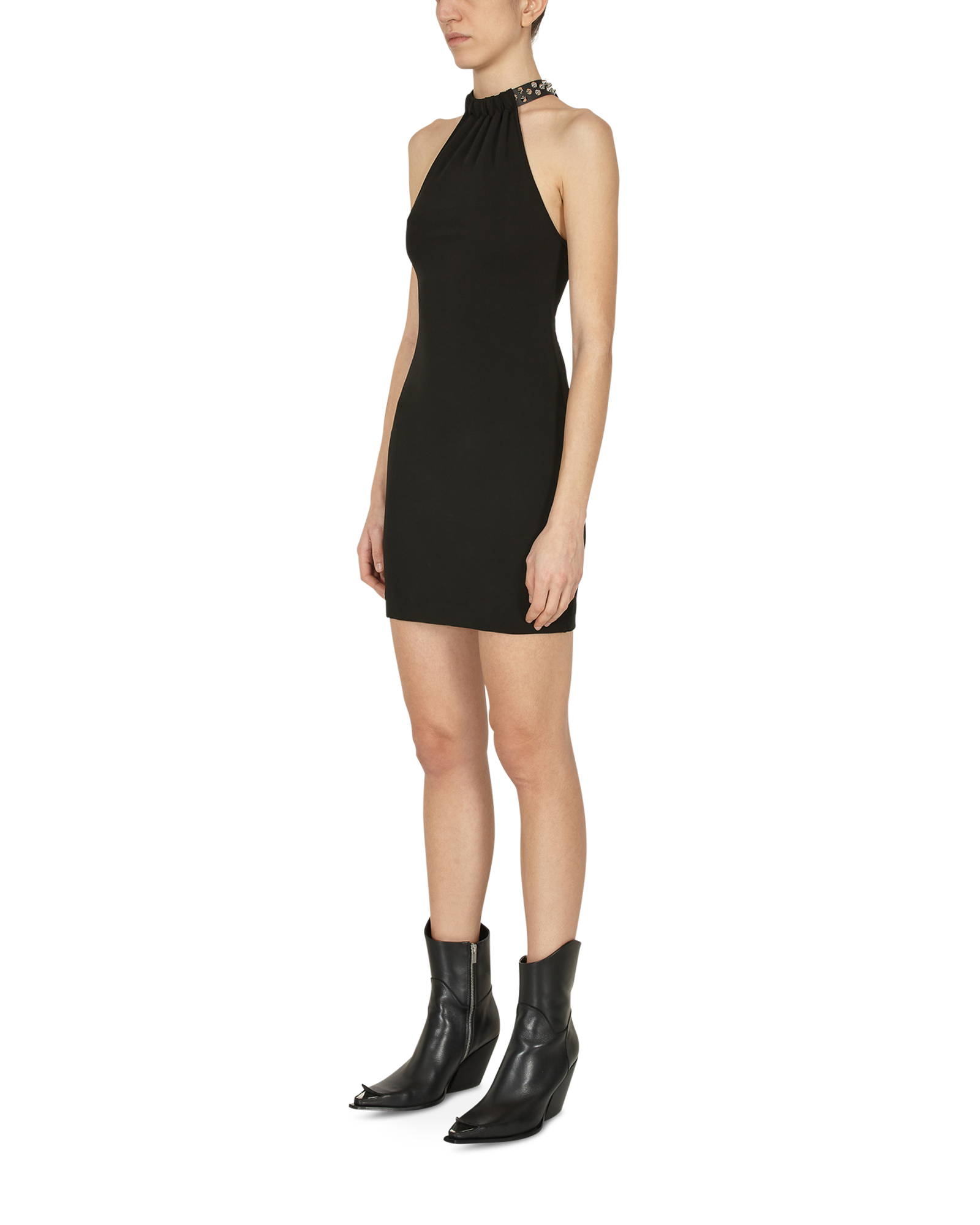 STUD COLLAR SHORT DRESS