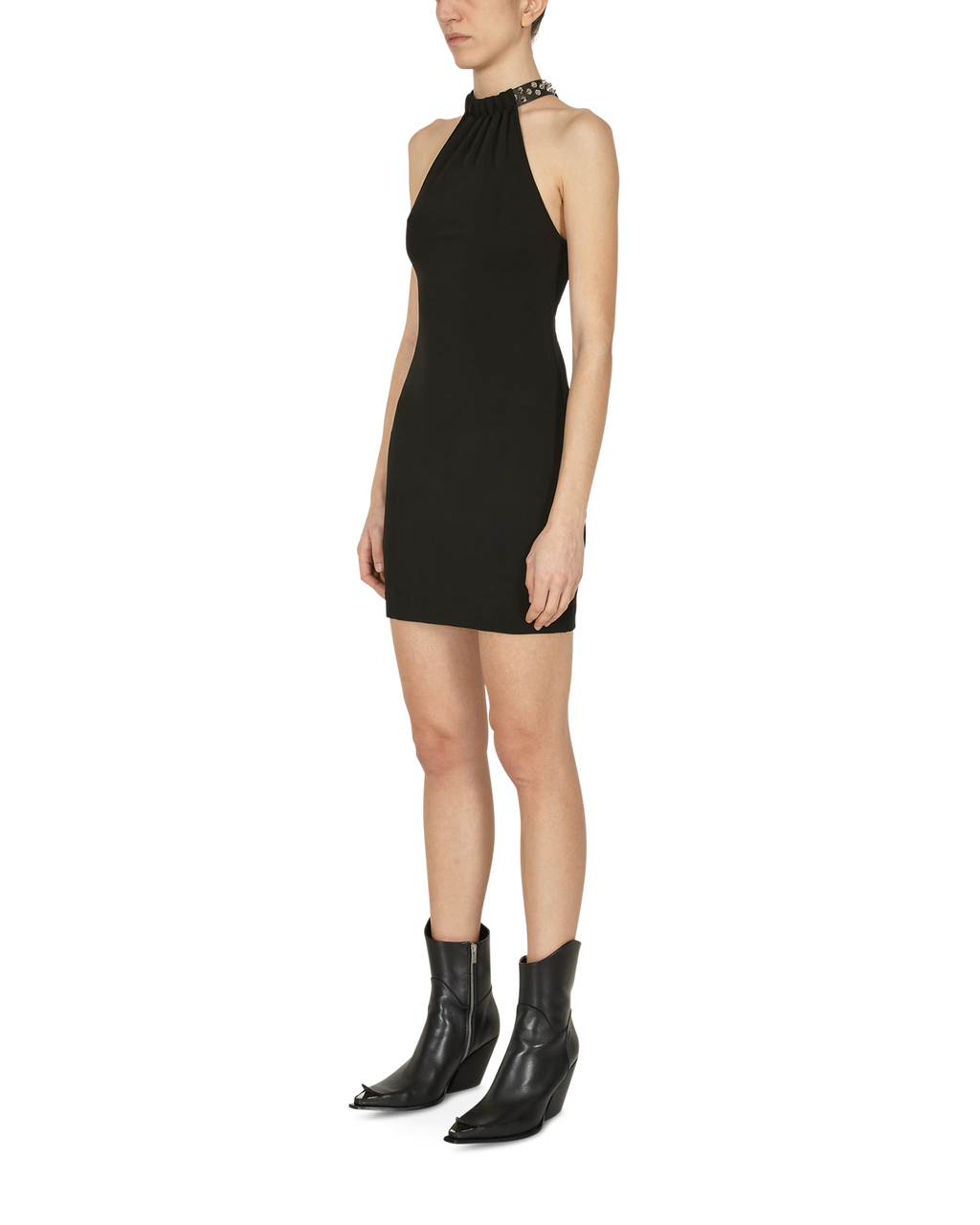 STUD COLLAR SHORT DRESS