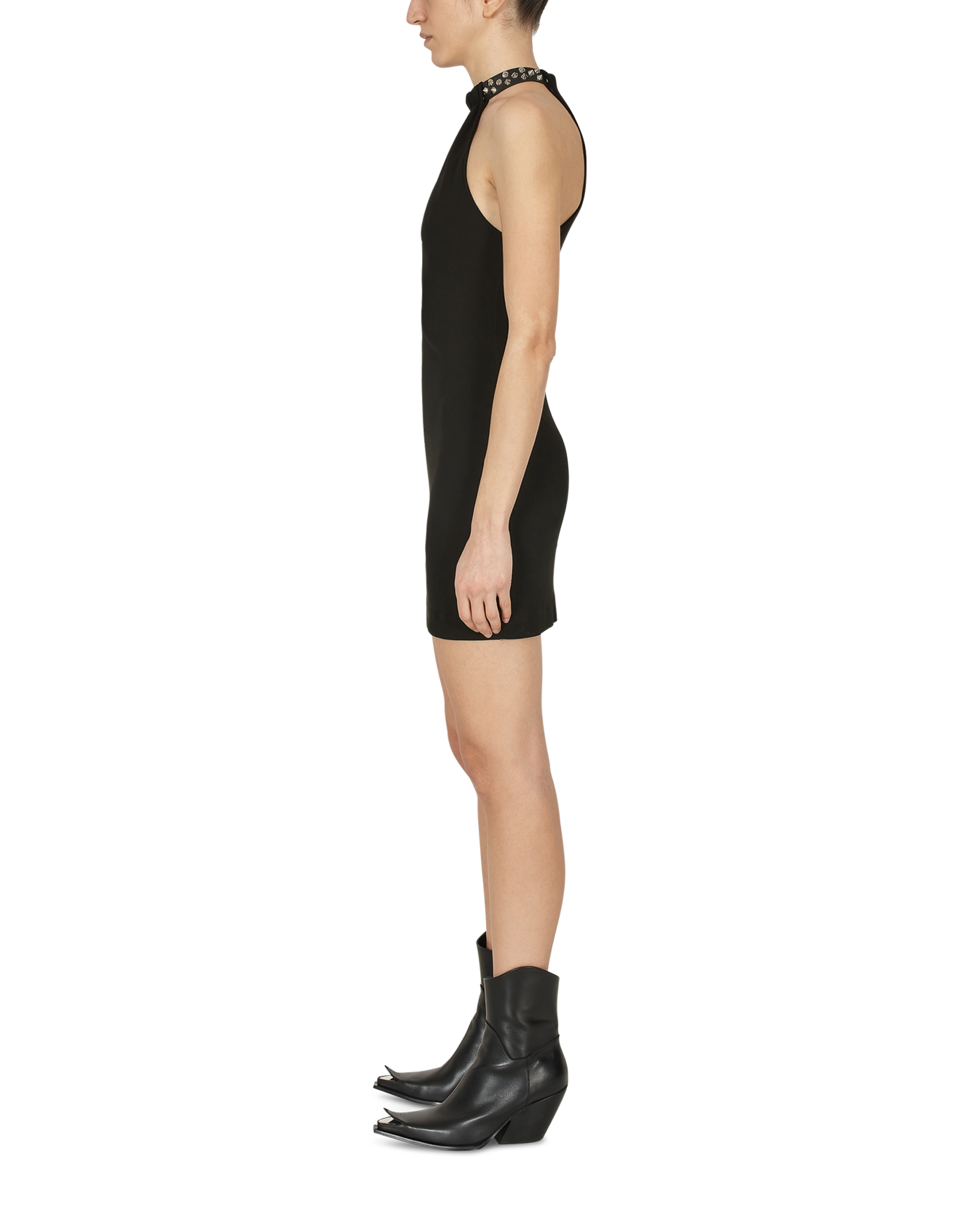 STUD COLLAR SHORT DRESS