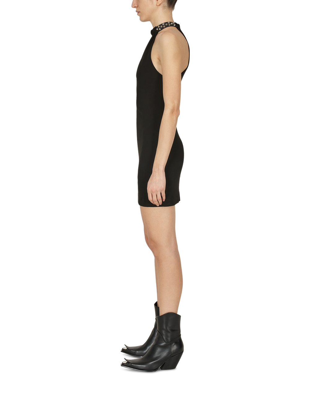 STUD COLLAR SHORT DRESS