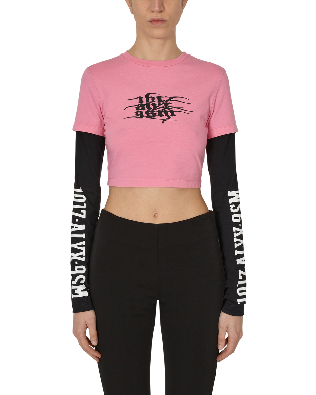 DOUBLE SLEEVE CROPPED TEE