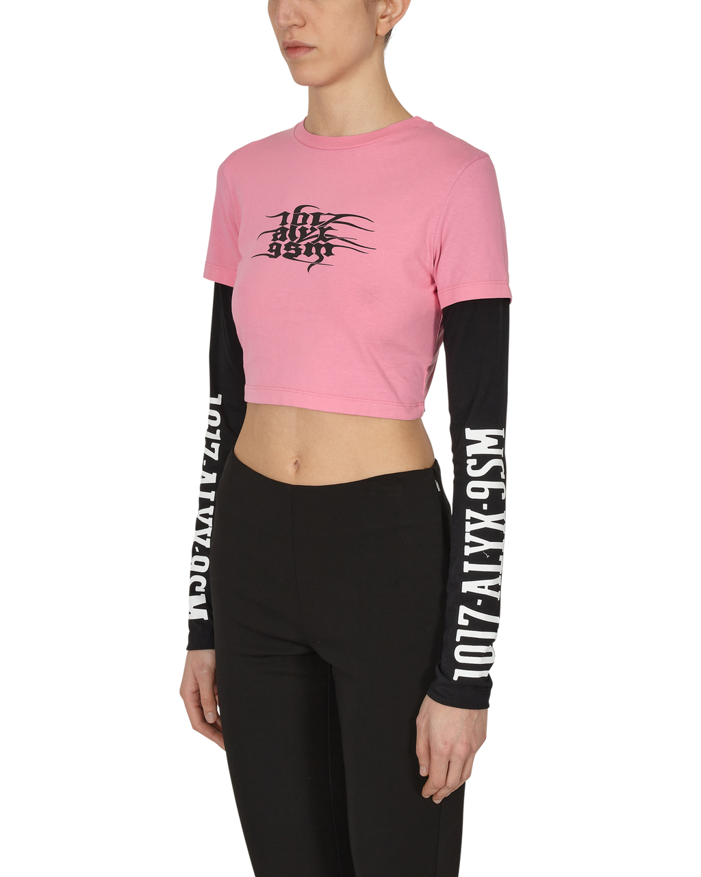 DOUBLE SLEEVE CROPPED TEE