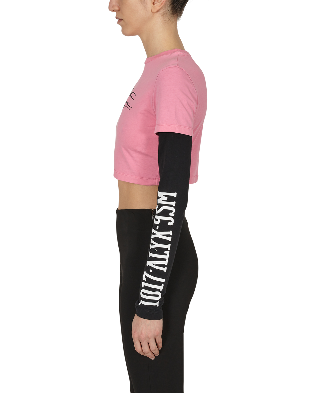 DOUBLE SLEEVE CROPPED TEE