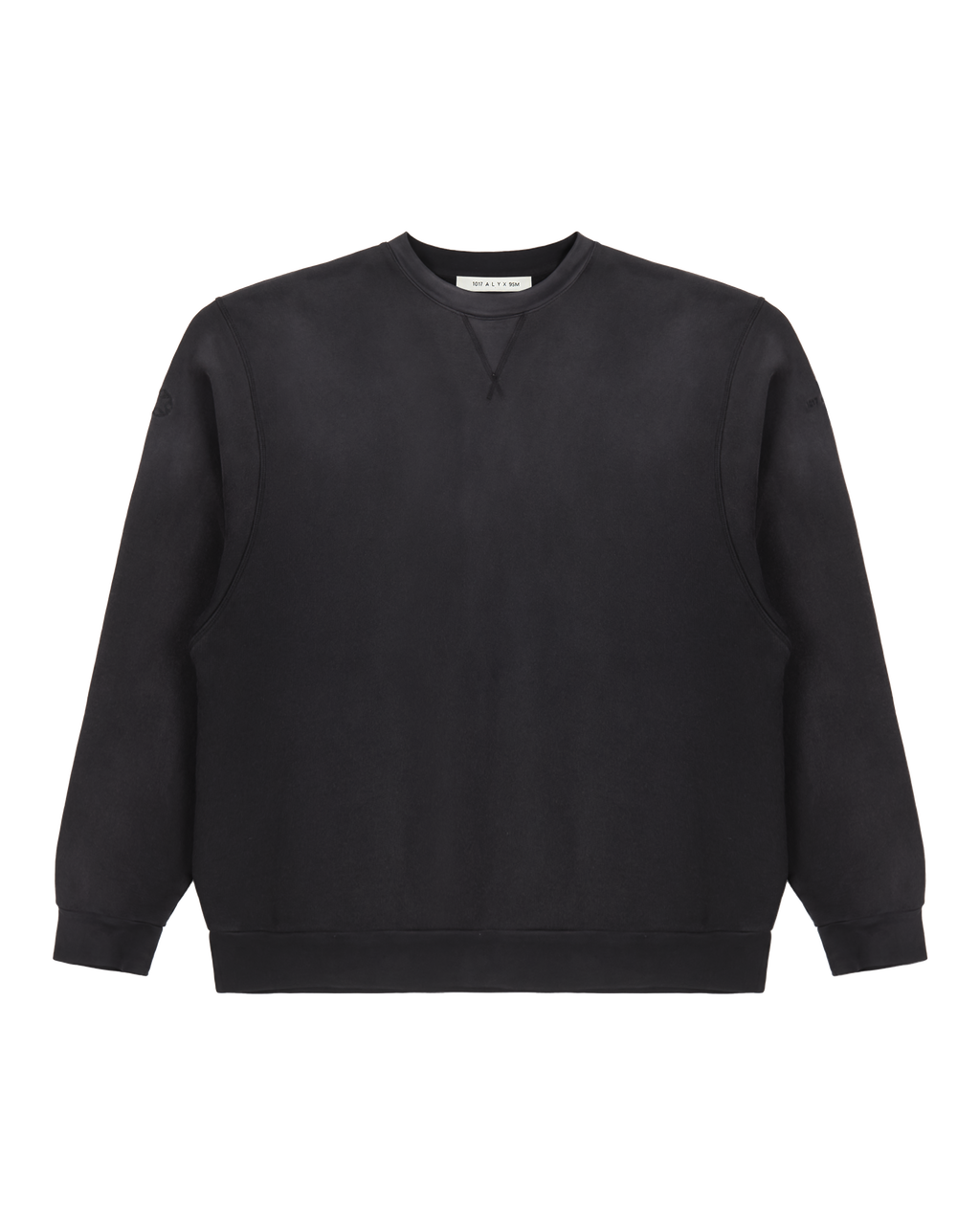 1017 ALYX 9SM BLACK GARMENT DYE BOXY CREWNECK SWEATSHIRT SWEATSHIRTS