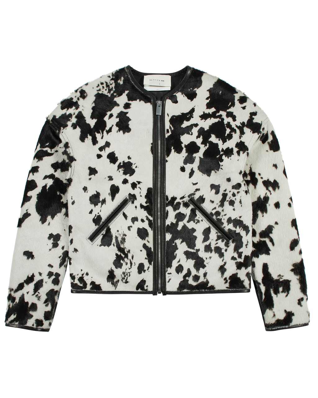 Cow print leather jacket deals