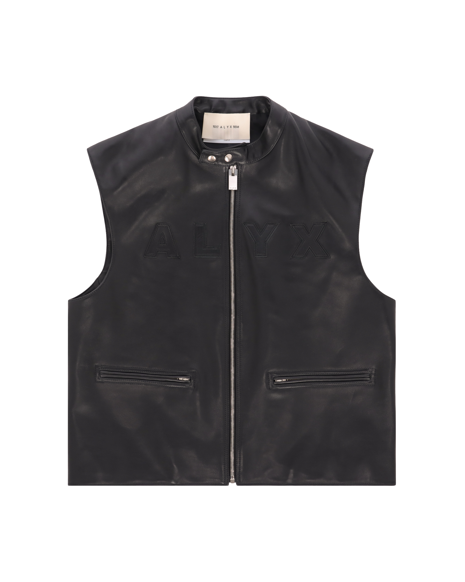 LEATHER LOGO RACER VEST