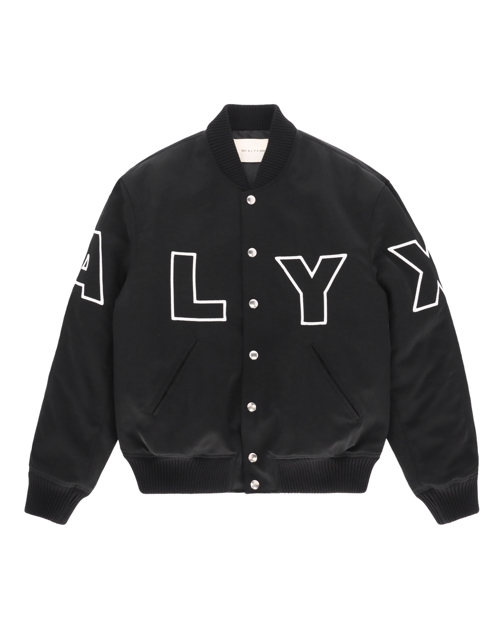 NYLON LOGO VARSITY JACKET