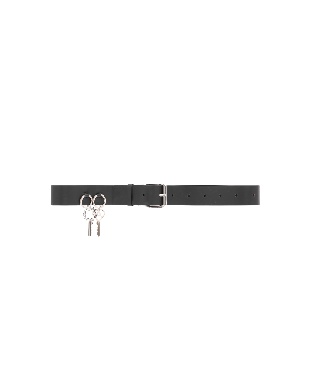 LEATHER BELT WITH KEY CHARMS