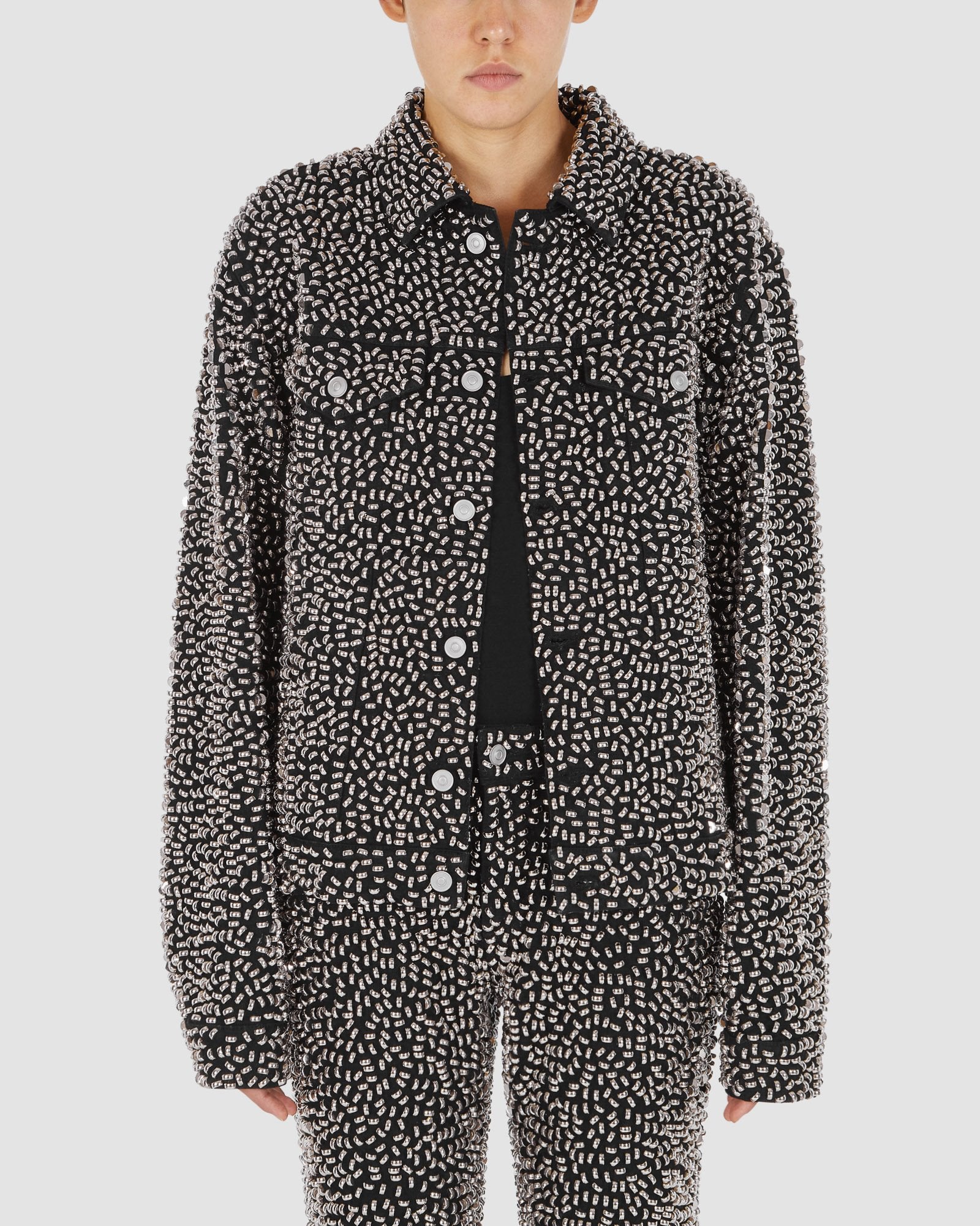UNISEX STUDDED DENIM JACKET MADE TO ORDER