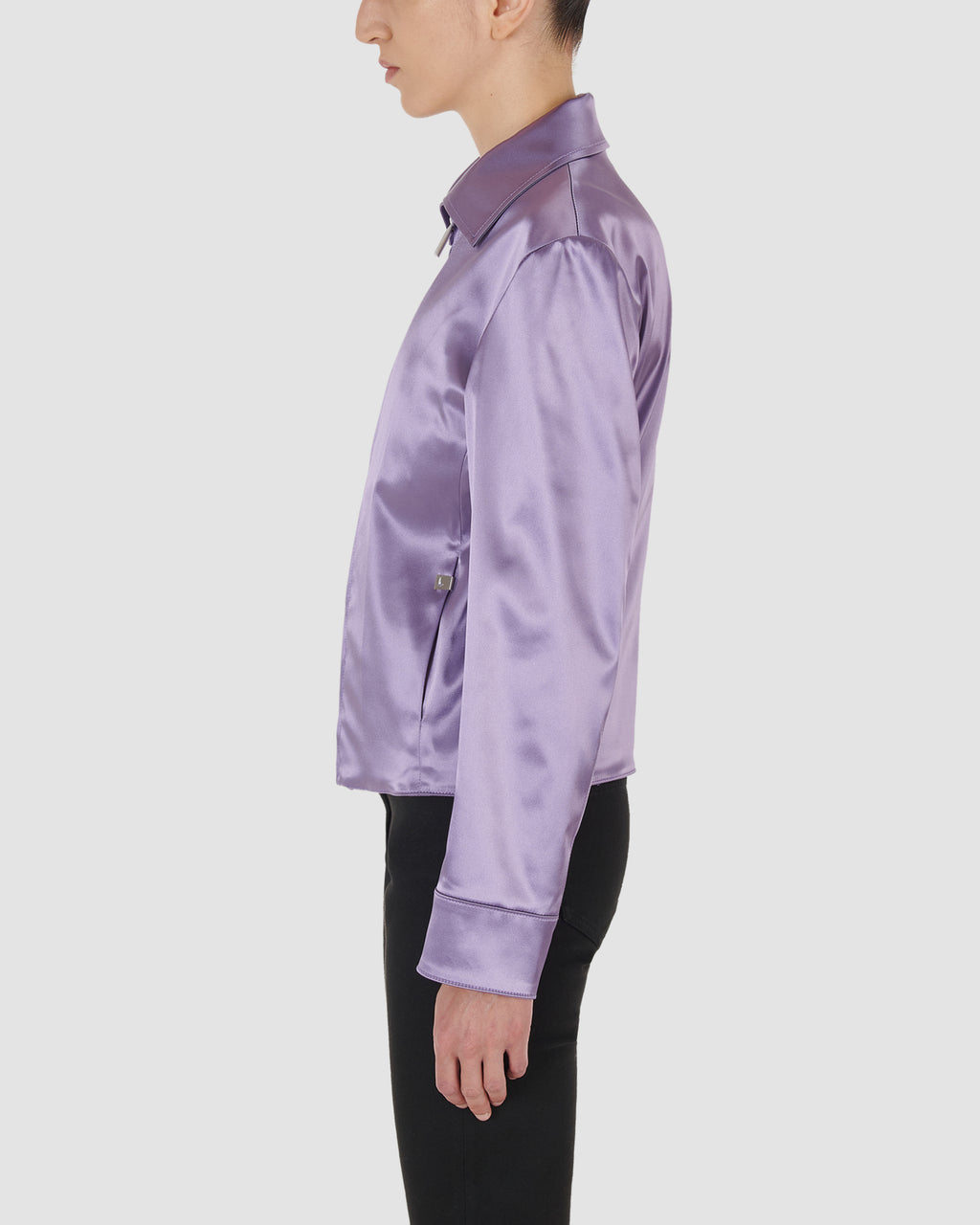 MICRO BUCKLE SATIN JACKET