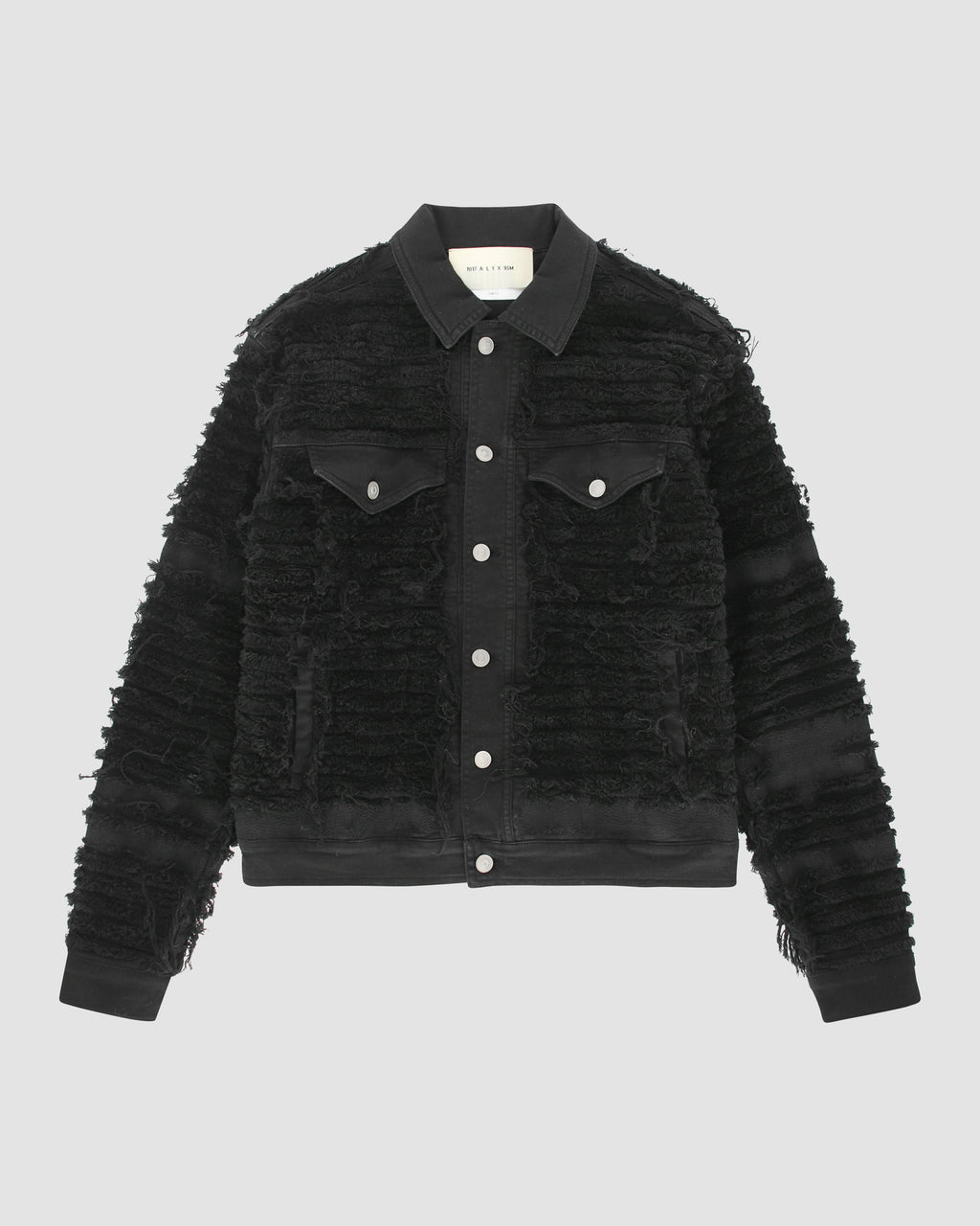 DENIM JACKET BLACKMEANS WITHOUT STUDS